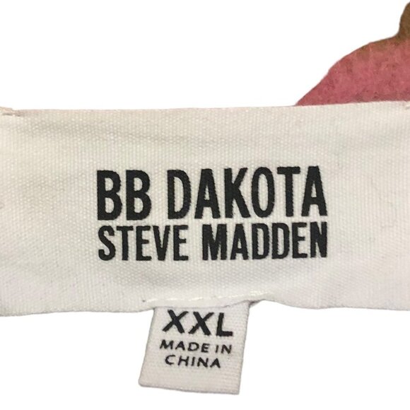 NWT BB Dakota by Steve Madden Boxy Shacket Sz XXL Brown Pink Great for Layering! - Picture 6 of 9